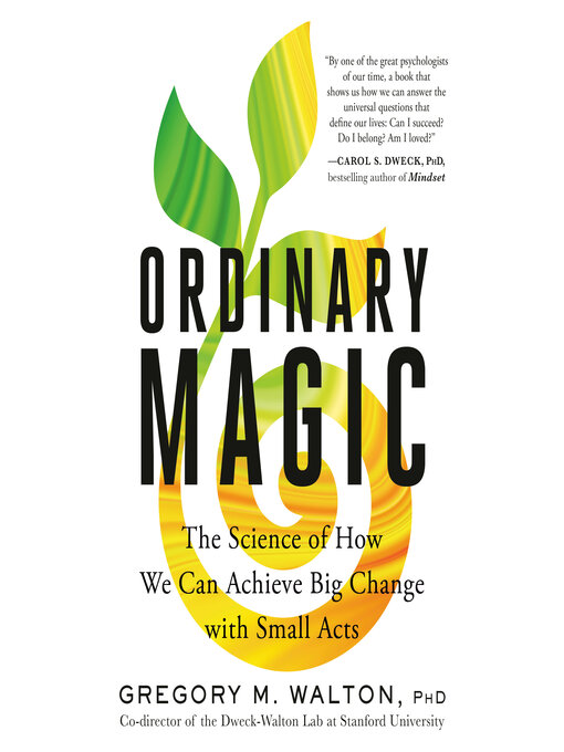Title details for Ordinary Magic by Gregory M. Walton, PhD - Wait list